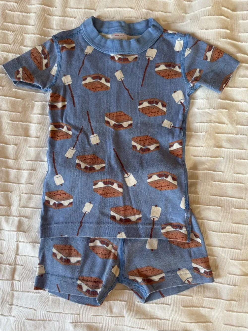 Hanna Andersson Blue S'mores Short Pajama Set